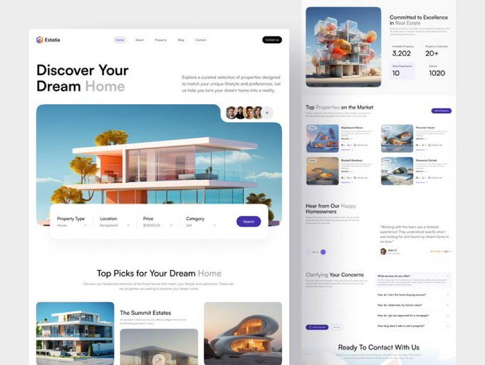 modern website